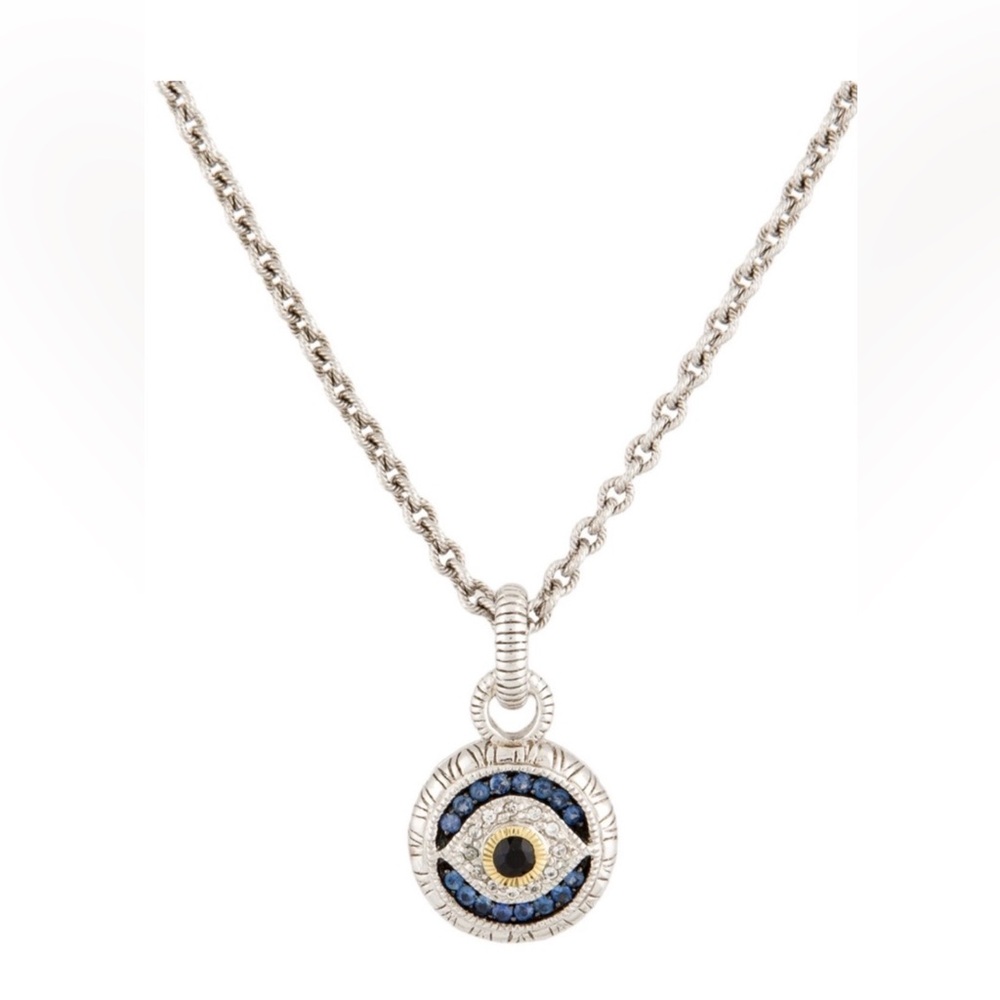 Judith ripka Sterling Silver & 18K Yellow Gold necklace